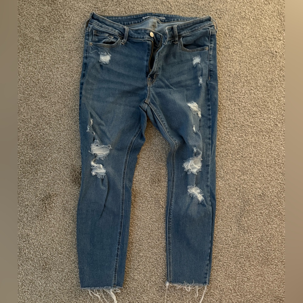 Old Navy Distressed Skinny Jeans - Blue